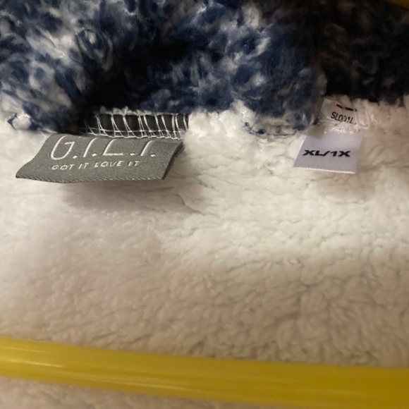 Like New G.I.L.I. GILI Cover Up Sherpa Jacket XL/1X - Picture 3 of 4